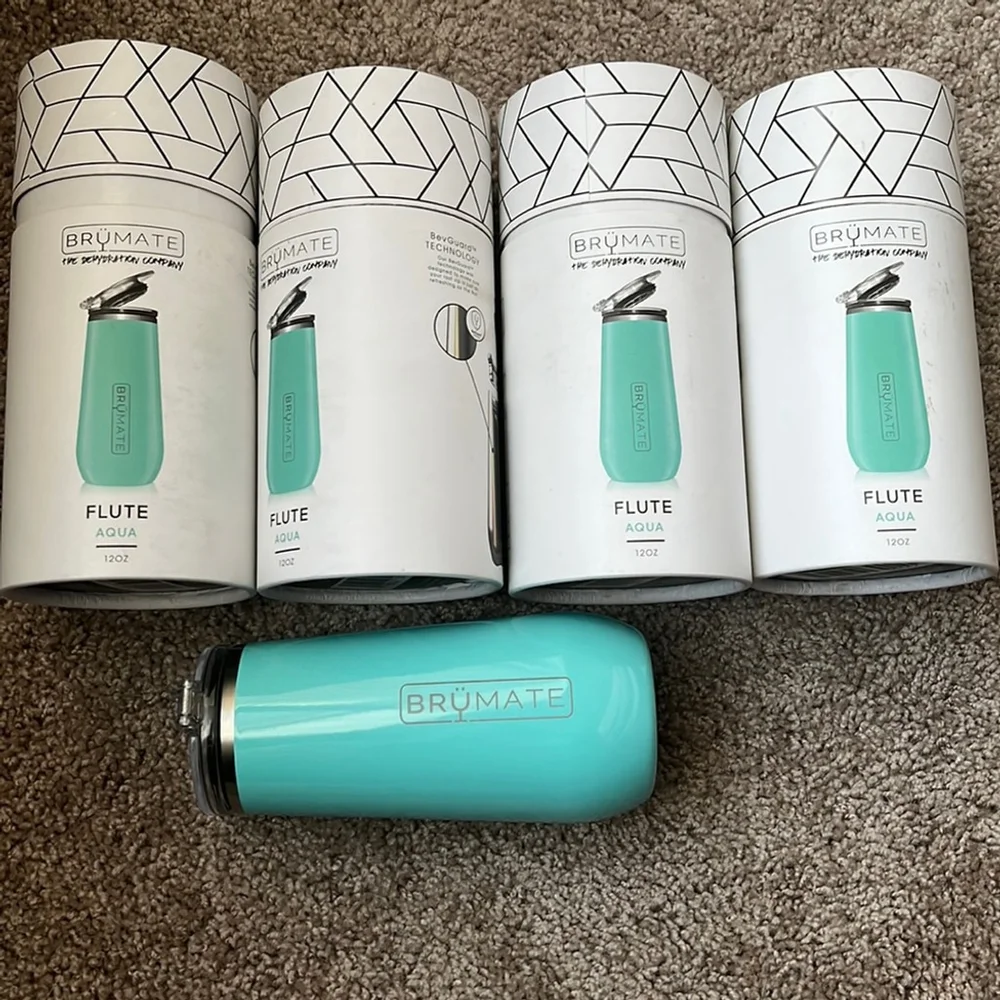 Mate Aqua 12oz Insulated Champagne Flute Stainless Steel – NIB